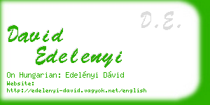 david edelenyi business card